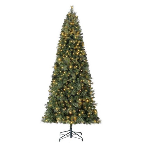 Home Heritage 9' Cascade Cashmere Quick Set Christmas Tree and Changing Lights - image 1 of 4