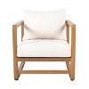 Modern Solid Acacia Wood Patio Lounge Chair with Removable Water-Resistant Cushions, Heavy Duty Club Armchair-3irtyhousy - 2 of 4