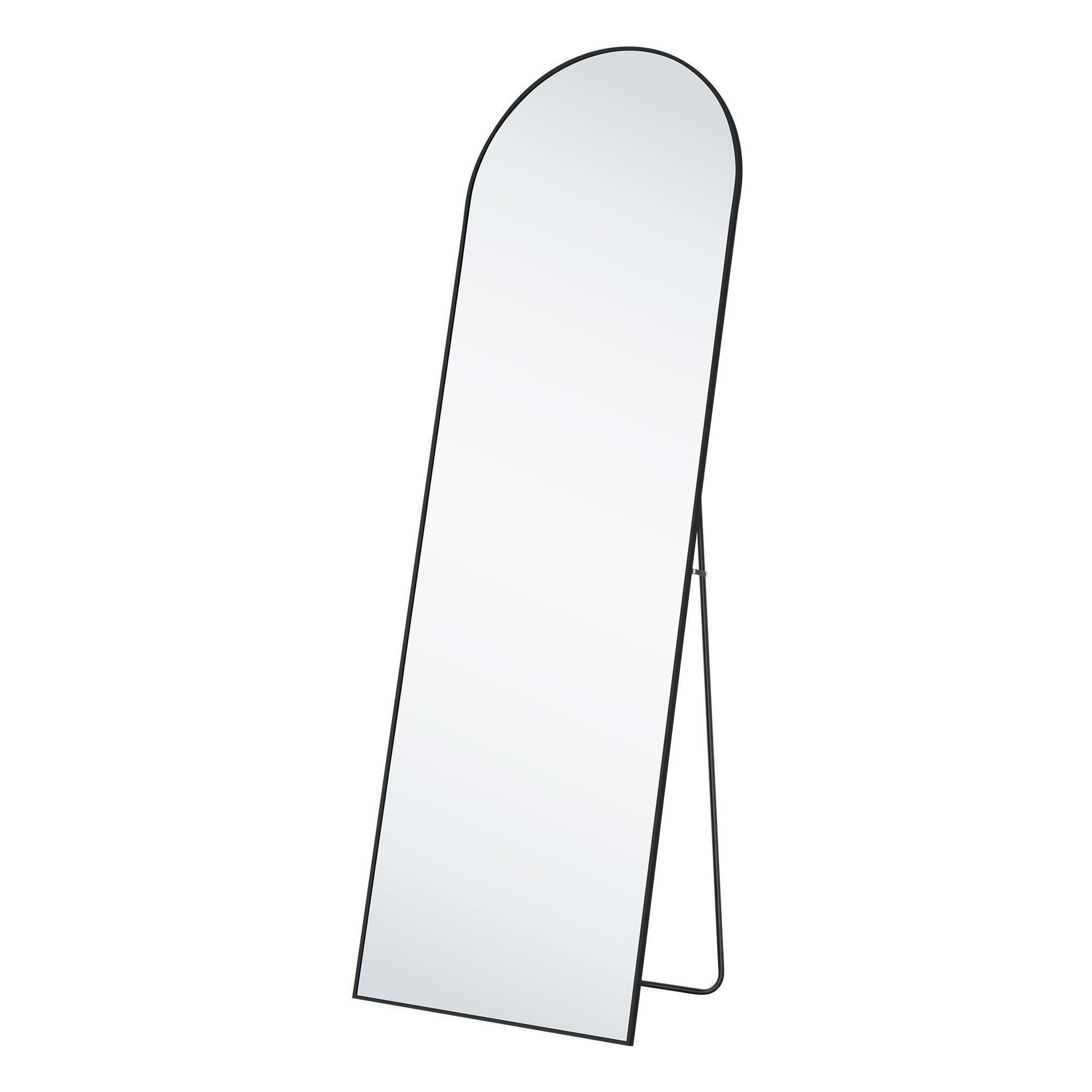JIONJOY 64"x21" Extra - Large Full - Length Mirror, Wall - Mountable or Leaning, Transforming Your Living Room and Cloakroom-Black