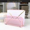Blu Monaco 3 Tier Metal Mesh Letter Sorter - Available in Aqua, Black, Gold, Pink, Rose Gold, and White - 4 of 4