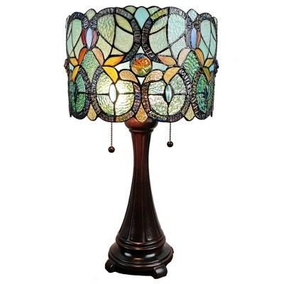 Amora Lighting Tiffany Style Floral Table Lamp 21" Tall