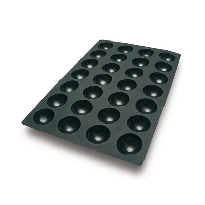 Silikomart Silicone Bakeware Half-Sphere 3 Oz, 2.75" dia. x 1.37"H, 28 cavities