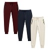 3 Pack Ultra Soft Womens Joggers with Zip Pockets - 3 of 4