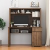 NicBex Office Desk with Hutch & Bookshelf,Armoire Desks with USB Ports and Power Outlet for Home Office - 2 of 4