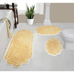 Allure Collection Cotton Tufted Bath Rug Set Set of 3 - Home Weavers - 1 of 4