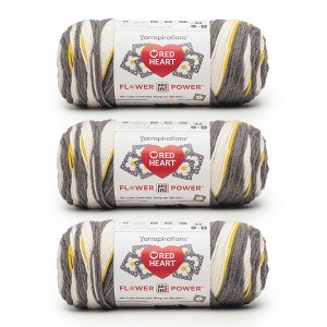 Red Heart All in ONE Flower Power Yarn 3 Pack-Daisy Do - 1 of 4