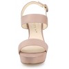 Allegra K Women's Slingback Platform Chunky High Heel Adjustable Buckle Strap Sandals - 2 of 4