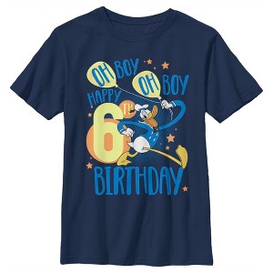 Boy's Disney Donald Duck Oh Boy Happy 6th Birthday T-Shirt - 1 of 4