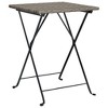 vidaXL Folding Bistro Table Gray 21.7 in.x21.3 in.x28 in. Poly Rattan - 2 of 4