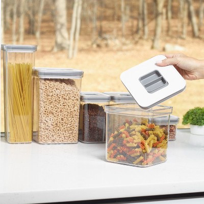 Pantry Mate 2.6 Qt Airtight Food Storage Box Square, with Locking Mechanism, Clear Kitchen Pantry Organizer — фото 3