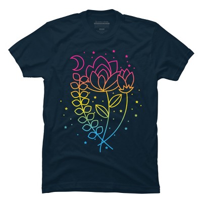 Design By CoolAnimalCo Humans Floral Pride Flag Boho Lotus By CoolAnimalCo T-Shirt