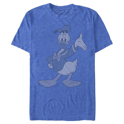 Men's Mickey & Friends Donald Duck Gray Grayscale Wave T-Shirt