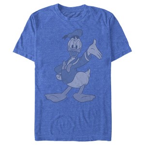 Men's Mickey & Friends Donald Duck Gray Grayscale Wave T-Shirt - 1 of 4
