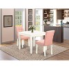 HomeStock 3-Pc Linen White Finish Square Solid Wood Top Dining Table Set - Seats 2 - 2 of 4