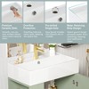 ChicFurnit 21.6 Inch Bathroom Vanity with Sink Freestanding Storage Cabinet Ceramic Sink Left / Right Side Storage for Bathroom, 12.2"*21.6"*33.9" - 4 of 4