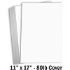 Hamilco White Cardstock Thick 11x17 Paper - Heavy Weight 80 lb Cover Card Stock 25 Pack - 2 of 4