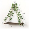 Attop Floating Shelves for Wall,Plant Wall Decor,Hanging Shelf,Room Decor Aesthetic,Boho Room,Adhesive Shelves,Two-Piece Set - 2 of 4