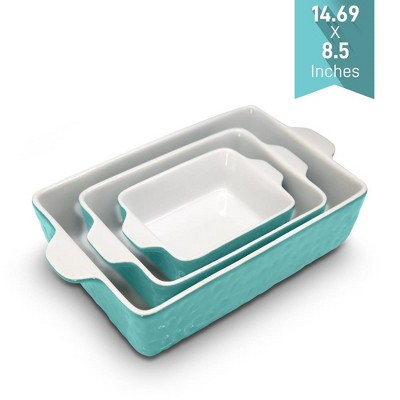 2pc Embossed Rectangular Bakeware Set Aqua - Threshold™ : Target