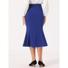 Allegra K Women's High Waist Ruffle Hem Fishtail Mermaid Midi Bodycon Skirt - 4 of 4