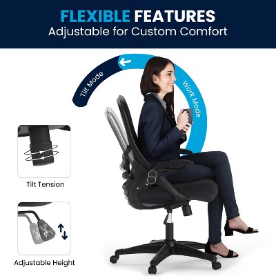 ErgoFlex Dark Gray Mesh Executive Swivel Chair with Adjustable Arms
