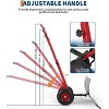 TackView Snow Shovel with Wheels, Heavy Duty Double Rod Wheeled Snow Pusher with Metal Blade, for Driveway Sidewalk Yard - 4 of 4