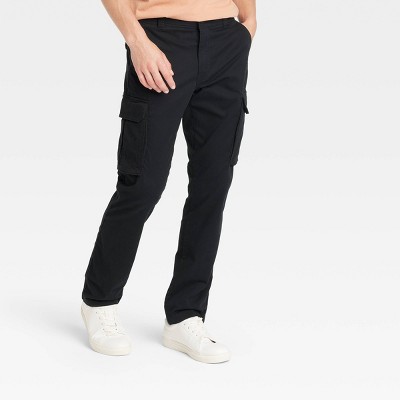 Black Cargo Pants With Straps