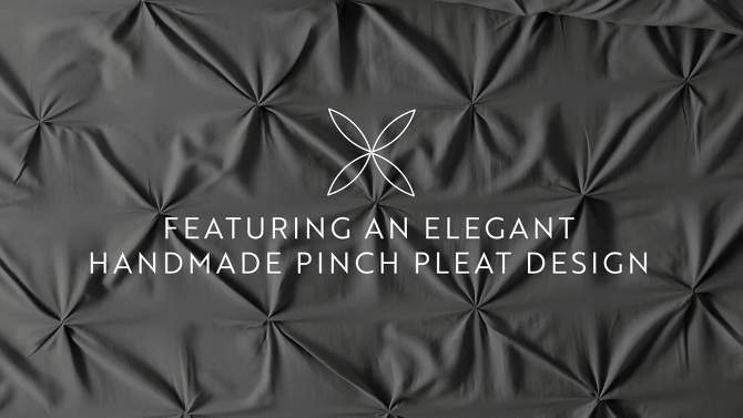 Pinch Pleat Textured  3PC Duvet Cover & Shams Set, Pintuck Design, Ultra Soft, Easy Care - Becky Cameron, 2 of 14, play video