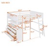 NicBex Full Size Loft Bunk Bed with Desk, Modern Wooden Bed Frame with Storage Drawers, Open Shelves and Ladder for Bedroom - 2 of 4