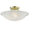 Livex Lighting Oasis 3 - Light Flush Mount in  Polished Brass - 3 of 4