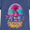 Girls' - Trolls - Poppy Satin Chenille Frighteningly Fab Boo Lous Fitted Short Sleeve Graphic T-Shirt - 2 of 4