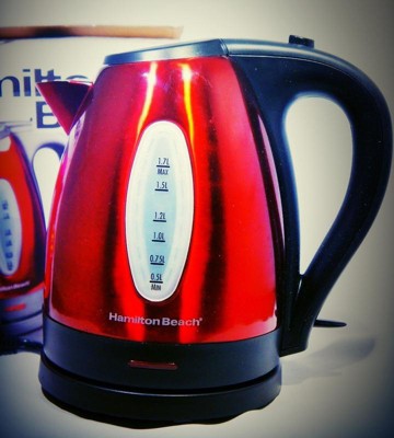 Electric kettle review: Red Hamilton Beach design is as cute as stove  kettles - Curbed