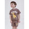 Disney Mickey Mouse Lion King Toy Story Cars French Terry T-Shirt and Shorts Outfit Set Toddler - 2 of 4