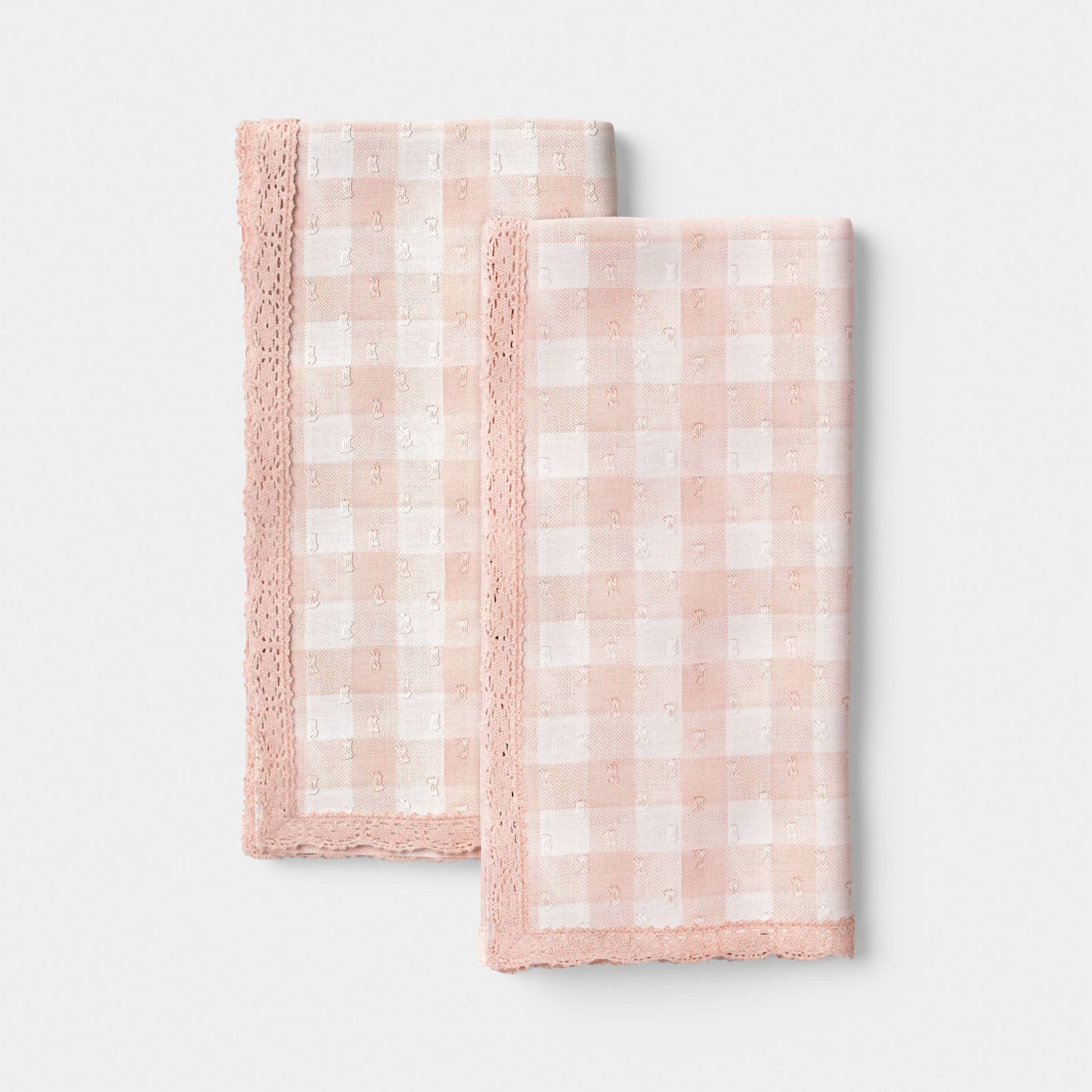 2pk Gingham Swiss Dot Napkins - Room Essentials™