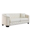 77" Modern Chesterfield 3-Seater Velvet Sofa with Tufted Back - 3 of 4