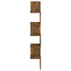 vidaXL Wall Corner Shelf Smoked Oak 7.9 in.x7.9 in.x50.2 in. Engineered Wood - 3 of 4