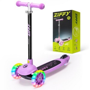 Ziffy 3 Wheel Scooter for Kids 3-5, Toddler Kick Scooter with LED