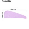 Unique Bargains Soft Hair Towel Wrap Drying Cap Coral Fleece for Wet Long Thick Curly Hair 9.84x27.56 Inch 2 Pcs - 4 of 4