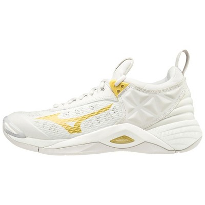 white and gold shoes women's