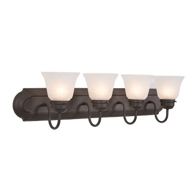 Yosemite Home Decor 4994-4DB 35-Inch 4 Bathroom, Dark Brown Vanity Light