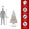 Flocked Christmas Tree with 100 Warm White Incandescent Lights ¨C Snowy Artificial Holiday Tree with 234 Tips and Sturdy Metal Stand for Home - 2 of 4