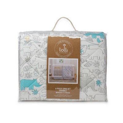 Lolli Living Crib Bedding Set Safari 4pc Target