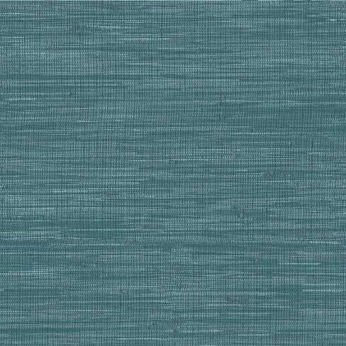 Nuwallpaper Grassweave Peel And Stick Wallpaper Navy : Target