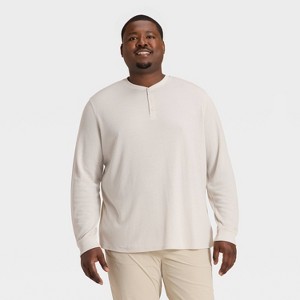 Men's Waffle Henley Shirt - All In Motion™ - 1 of 3