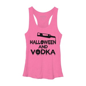Women's Design By Humans Halloween and Vodka By melcu Racerback Tank Top - 1 of 3