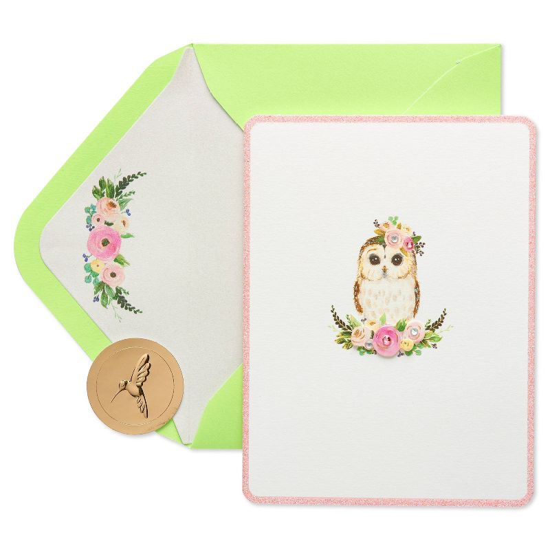 Friendship Card Owl with Flower Crown Print - PAPYRUS, 5 of 8