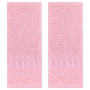 REGALWOVEN Solid Cotton Soft Absorbent Waffle Design Hand Towel 13" x 29" 2 Pcs - 1 of 4