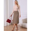 INSPIRE CHIC Women's Knit Pleated High Waist Stretchy A Line Sweater Midi Skirt - 3 of 4
