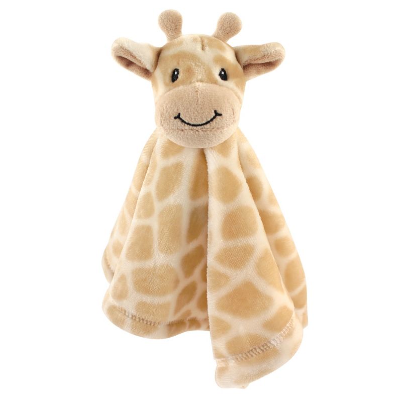 Hudson Baby Infant Animal Face Security Blanket, Giraffe, One Size, 1 of 3