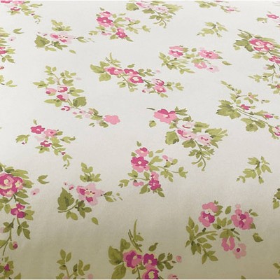 Audrey Pink Floral Cotton Flannel King Sheet Set