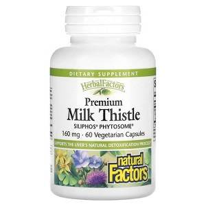 Natural Factors Premium Milk Thistle, 160 mg, 60 Vegetarian Capsules - 1 of 2